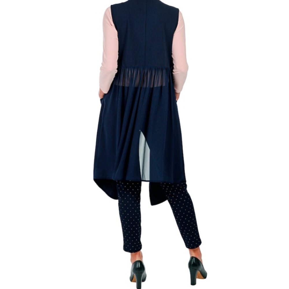 New Sheer Duster Sleeveless Vest